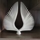 抽象不锈钢翅膀雕塑定制厂家产品图