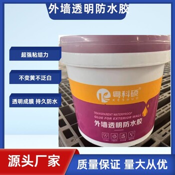 別墅外墻用單組份純丙外墻透明防水膠彈性隱形膠