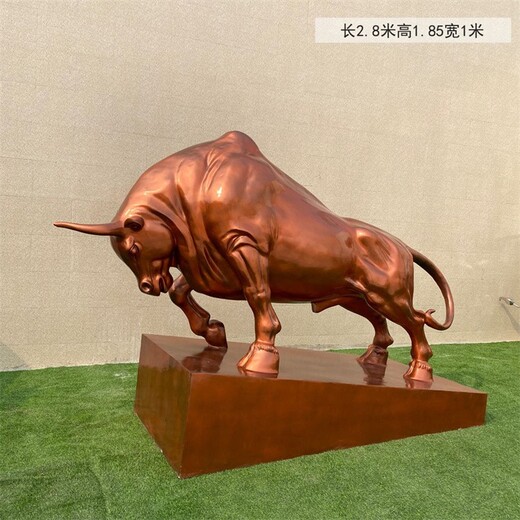 玻璃鋼仿真牛雕塑牛拉犁雕塑加工定制