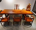 天津造型古典美大红酸枝餐桌仿古家具