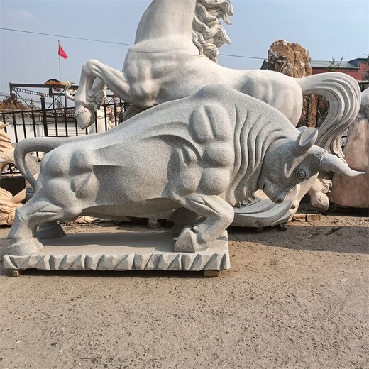 曲阳县公园石雕牛雕塑供应商