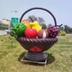 玻璃鋼水果籃雕塑公司圖