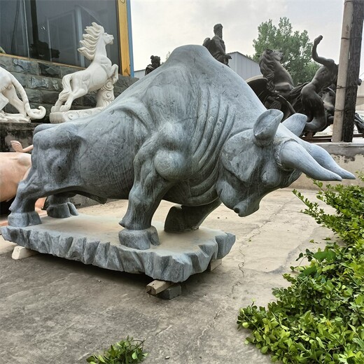 曲阳县大型园林石雕牛雕塑产地