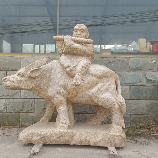 曲阳县供应石牛雕塑，开荒牛雕塑批发,石雕动物大全