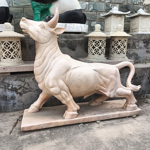 園林石牛雕塑，開荒牛雕塑廠家,石雕動物大全