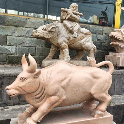 动物石牛雕塑，开荒牛雕塑定做,石雕动物大全