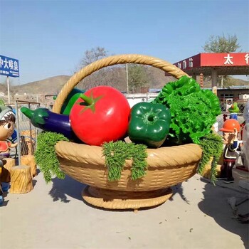 大型玻璃鋼水果籃雕塑廠家