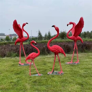 戶外火烈鳥雕塑大全