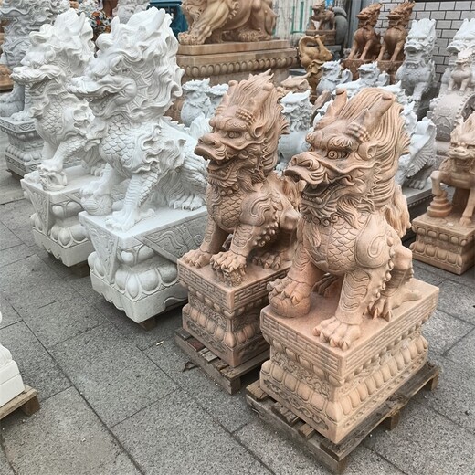 供應(yīng)大型石雕麒麟制造商