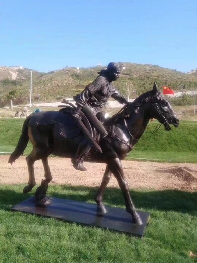 出售内蒙古骑马人雕塑质量可靠,安装内蒙古骑马人雕塑多少钱一个