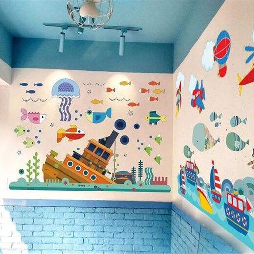 鹰潭背景墙涂鸦彩绘墙绘公司