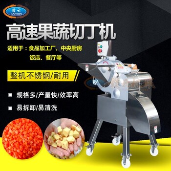 全自动高速果蔬切丁机萝卜土豆切丁切粒的机器
