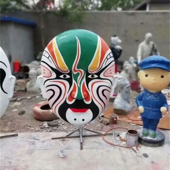 戲劇戲曲臉譜雕塑現(xiàn)貨