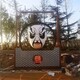 戶外戲曲臉譜雕塑圖