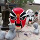秦腔戲曲臉譜雕塑圖