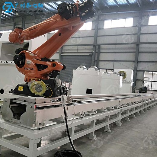漳州全自动机器人第七轴地轨生产线