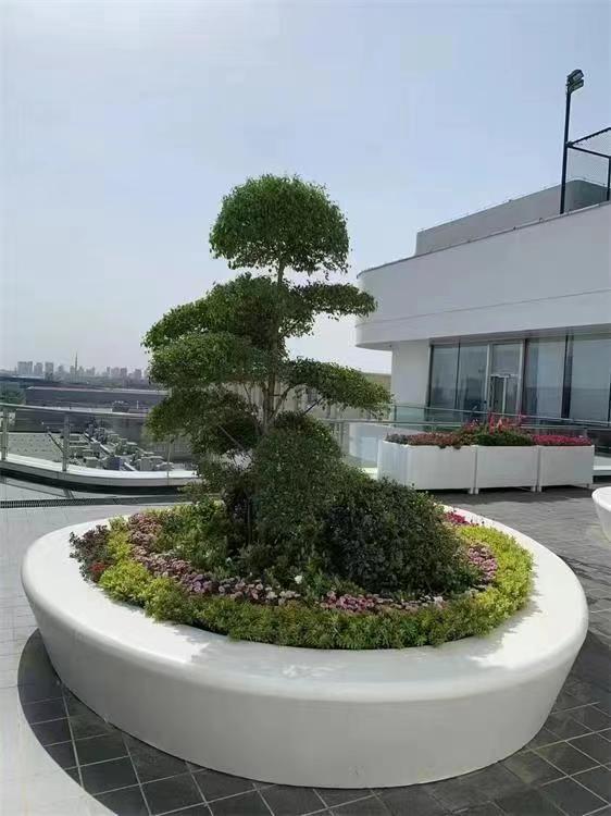 重庆公园景观彩色混凝土艺术地坪花坛树池泰科砼石材料装饰