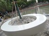 河北唐山公园坐凳泰科砼无裂缝核心材料泰科磨石圆形花坛做法