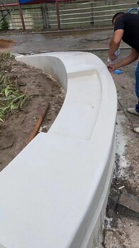 真石麗泰科砼材料銷售樂山市戶外景觀泰科磨石坐凳施工