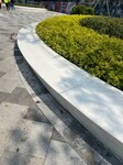 南宁旅游景观艺术混凝土异形坐凳无机泰克石光面花坛现场制作