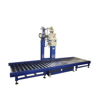 雙工位自動(dòng)搖臂包裝機(jī)_1000公斤IBC噸桶化學(xué)液體包裝機(jī)