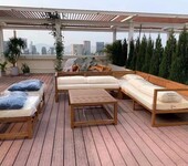 广州露天户外休闲椅室外庭院实木沙发组合花园柚木沙发椅套装