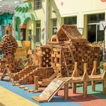 幼儿园积木玩具厂家/儿童大型户外碳化积木/安吉螺母积木玩具