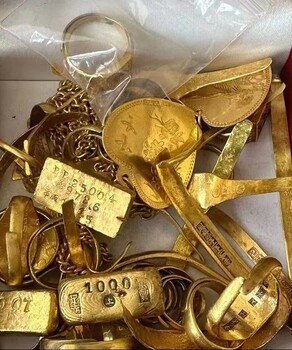 上海黃金飾品收購價浦東區(qū)裘天寶十兩老金條回收