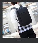 新款双肩包手提背包休闲时尚usb电脑背包男士商务电脑包学生书包