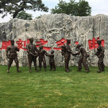 軍民魚水情雕塑，軍民團(tuán)結(jié)一家親雕塑加工廠家
