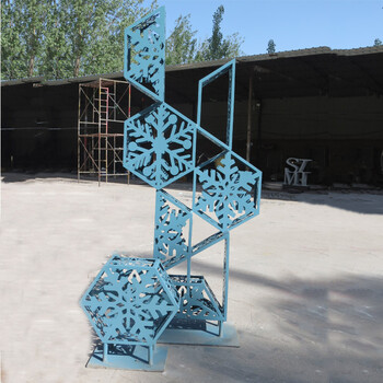 不銹鋼雪花雕塑制作廠家