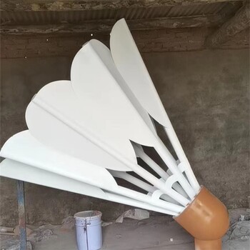 不銹鋼羽毛球雕塑，體育主題雕塑定制廠家