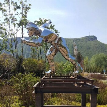 鏡面不銹鋼運動人物雕塑制作廠家