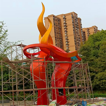 不銹鋼火焰雕塑，火苗造型雕塑定制廠家