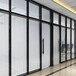 深圳办公无框玻璃隔断折叠门全开全景单层钢化玻璃隔断墙
