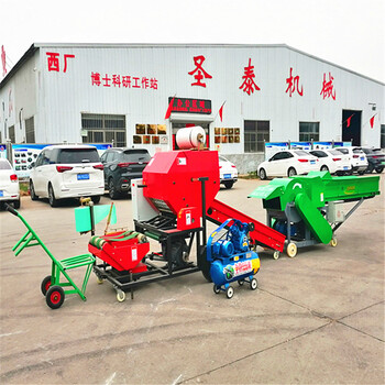 牧草青貯打捆包膜機綠秸稈青貯打包機飼料加工青貯裹包機