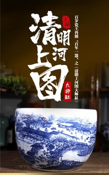 青花粉彩清明上河图大师缸