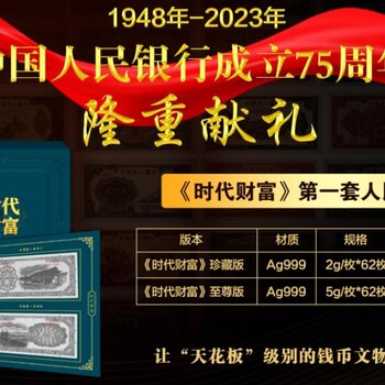 套人民幣銀版大全套《時代財富》版