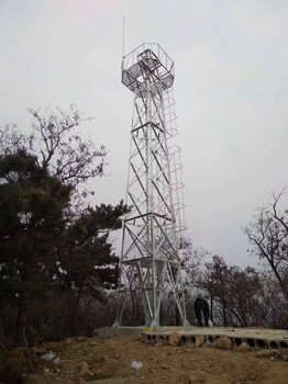 钢结构监控瞭望塔，40米GFL1-20避雷塔，18米消防训练塔