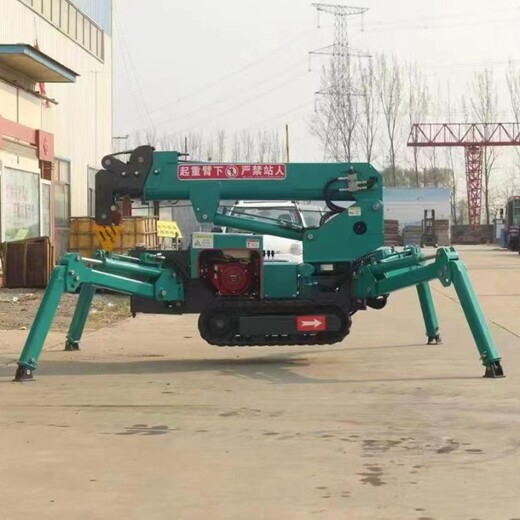 小型折疊液壓吊機(jī)油電兩用3噸5噸起重機(jī)屋頂樓房吊裝用