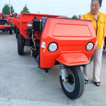 柴油自卸三輪車廠家簡易棚農(nóng)用三輪車定做工程三輪車