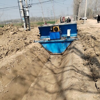 农田水沟边沟滑模机现浇式水渠成型机水泥沟渠成型机
