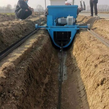 水泥溝渠成型機梯形水渠滑膜機廠家農村溝渠排水溝滑膜機
