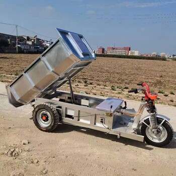 電動(dòng)工程三輪車電動(dòng)手推小車電動(dòng)拉磚車液壓自卸翻斗車