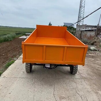 電動(dòng)手推車建筑工地小推車搬運(yùn)農(nóng)用灰斗電動(dòng)三輪車三開門平板車