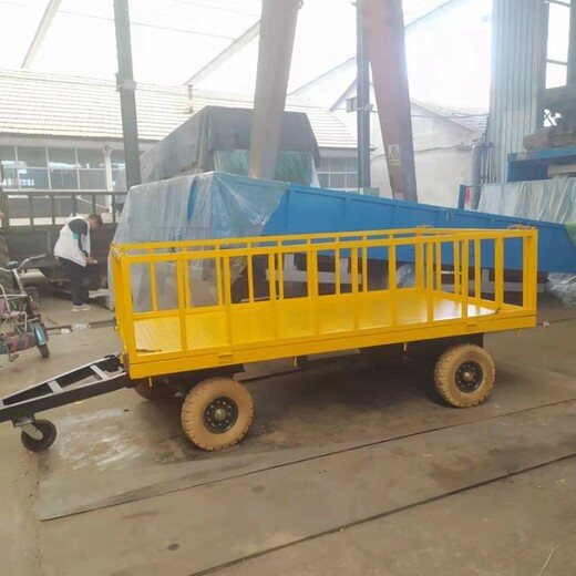 廠區(qū)用柵欄式牽引車物流周轉運輸拖車叉車牽引拖車斗