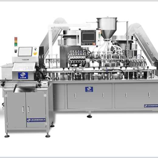 YS-ZNJ-150全自动六工位胶灌装压盖检重生产线