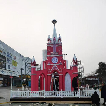 大型玻璃鋼城堡雕塑，泡沫雕塑城堡