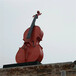 不锈钢大提琴雕塑，音乐题材雕塑