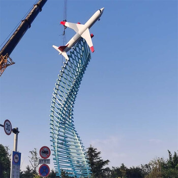 不銹鋼飛機(jī)雕塑，大型飛機(jī)模型雕塑
